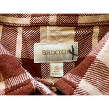 Load image into Gallery viewer, Brixton Shirt Womens Small Flannel Jacket Plaid Button Up Long Sleeve Orange
