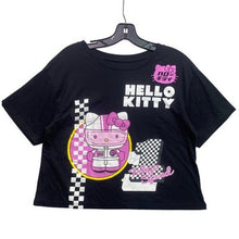 Load image into Gallery viewer, Hello Kitty Shirt Womens Large Tokyo Racing Cropped AOP Cartoon Streetwear
