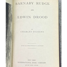 Load image into Gallery viewer, Antique Charles Dickens Barnaby Rudge Edwin Drood Hardcover Book 1870's
