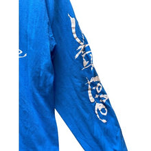 Load image into Gallery viewer, Salt Life Shirt Mens Medium Fishing Long Sleeve Hit Skull Graphic Pocket Blue
