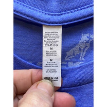 Load image into Gallery viewer, Mack Shirt Womens Medium Heathered Trucker Rugged Workwear Graphic USA Blue
