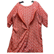 Load image into Gallery viewer, Gap Shirt Dress Womens Extra Large Cat AOP Casual Short Sleeve Coral Summer
