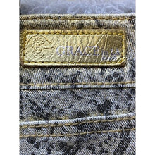 Load image into Gallery viewer, Grace in LA Pants Womens 30 Snakeskin Jeans Gold Metallic Stretch Festival
