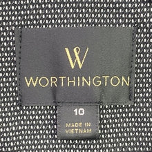 Load image into Gallery viewer, Vintage Worthington Blazer Womens 10 Mature Faux Leather Edgy Career Office
