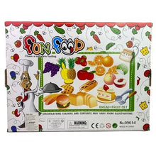 Load image into Gallery viewer, Pretend Play Kitchen Food Set Bread Fruit Burger Cake Toy Kids 35 Pcs
