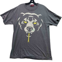 Load image into Gallery viewer, Bear Shirt Mens Large Gray Grunge Everyday Streetwear Academia Skater
