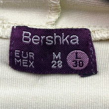 Load image into Gallery viewer, Bershka Shirt Womens Medium Mock Neck Sleeveless Beige Stretchy Base Layer
