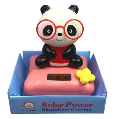 Panda Bobblehead Solar Powered Dancing Toy NIB
