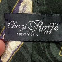 Load image into Gallery viewer, Chez Roffe Necktie Mens New York Geometric Silk Dark Green Career
