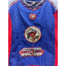 Load image into Gallery viewer, Vintage Sweatshirt Mens Extra Large Aztec Embroidered Converted to Cardigan

