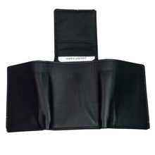 Load image into Gallery viewer, Mens Black Leather Trifold Wallet CN 868 NIB
