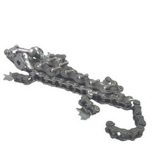 Load image into Gallery viewer, Steampunk Lizard Sculpture Recycled Metal Art Bike Chain Industrial Mechanical
