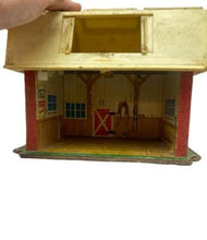 Load image into Gallery viewer, Vintage Fisher Price Toys Barn Silo No Doors 1967 Circus Poster Family Play Farm
