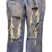 Load image into Gallery viewer, KanCan Jeans Womens 7/27 Distressed Ripped Destroyed Denim Light Wash Thrashed
