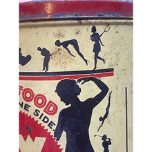 Load image into Gallery viewer, Vintage New Era Potato Chips Advertising Tin Can Nicolay Dancey Art Deco Red Lid
