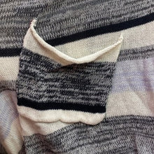 Load image into Gallery viewer, Altar'd State Cardigan Womens Medium Striped Waterfall Pockets Preppy Beachy

