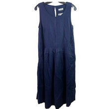 Load image into Gallery viewer, Malvin Dress Womens Large Linen Germany Sleeveless Teachercore Lagenlook
