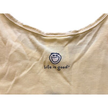 Load image into Gallery viewer, Life is Good Tank Top Womens Extra Large Yellow Chill Ice Cream Cone Summertime
