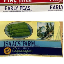 Load image into Gallery viewer, Lot of 4 Vintage Canned Vegetable Labels
