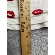 Load image into Gallery viewer, Soft Joie Shirt Womens Small Red Kiss Lips AOP Slub Festival Holiday Streetwear
