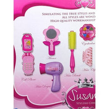 Load image into Gallery viewer, Pretend Play Dress-Up Make-Up Playset Interactive Sensory 10 Piece Hair Nails
