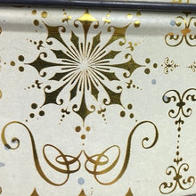 Load image into Gallery viewer, Vintage Continental Baking Co Advertising Tin Fruit Cake Box Starburst Retro
