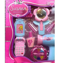 Load image into Gallery viewer, Pretend Play Dress-Up Make-Up Playset Interactive Sensory 10 Piece Hair Nails
