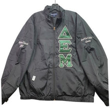 Load image into Gallery viewer, Delta Epsilon Mu Jacket Mens Large Windbreaker Full Zip Fraternity Preppy
