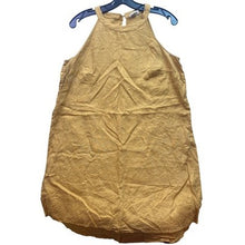 Load image into Gallery viewer, Sigrid Olsen Dress Womens Large Linen Sleeveless Gold Costal Beachy Travel
