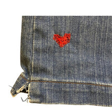 Load image into Gallery viewer, J. Crew Skirt Womens 10 Denim Mini Embroidered Heart Y2K Academia Grunge
