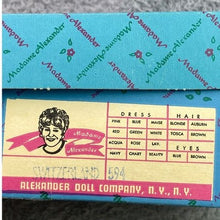 Load image into Gallery viewer, Vintage Madame Alexander Doll Switzerland 594 Original Box Strung Sleepy Eyes
