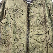 Load image into Gallery viewer, Yak Magik Jacket Womens Small Silk Floral Embroidered Vintage Old Money Mature
