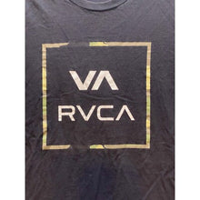 Load image into Gallery viewer, RVCA Shirt Mens Small Camo Spell Out Logo VA Box Streetwear Short Sleeve Black
