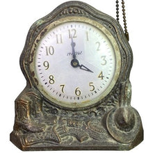 Load image into Gallery viewer, Vintage Galter Products Co Spartus Mantel Clock Electric Horse Country Western
