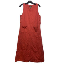 Load image into Gallery viewer, Eddie Bauer Jumper Dress Womens Petite XS Sleeveless Pockets Casual Tencil Coral
