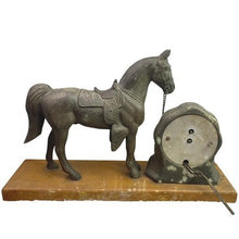 Load image into Gallery viewer, Vintage Galter Products Co Spartus Mantel Clock Electric Horse Country Western
