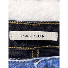 Load image into Gallery viewer, Pacsun Jeans Womens 26 Frayed 90s Boyfriend Blue Black Two Tone High Waisted
