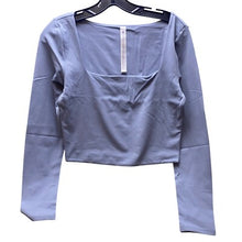 Load image into Gallery viewer, CRZ YOGA Shirt Womens Extra Large Bluish-Gray Work out Cropped Athletic NWT
