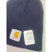 Load image into Gallery viewer, Carhartt Beanie A205 Navy Hat Stocking Cap Skater Grunge Workwear Outdoors
