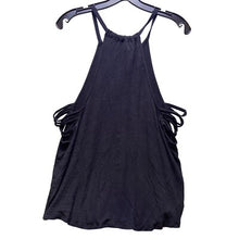 Load image into Gallery viewer, Y2K Shirt Womens Large Strappy Tank Gothic Flowy Whimsigoth Cut Sides Black

