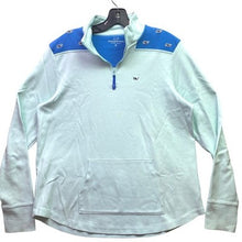 Load image into Gallery viewer, Vineyard Vines Sweater Womens Medium Quarter Zip Pull Over Logo AOP Performance
