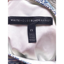 Load image into Gallery viewer, White House Black Market Sleeveless Top Womens 1X Keyhole Neck Blue Mature
