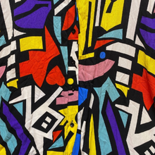 Load image into Gallery viewer, Vintage Big Dart Shirt Womens 16 Rainbow Abstract 90s Geometric Button Down
