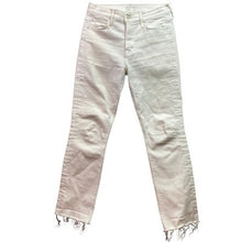 Load image into Gallery viewer, MOTHER Jeans Womens 28 Mid Rise Dazzler Crop Fray Cream Puffs Preppy Everyday
