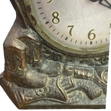 Load image into Gallery viewer, Vintage Galter Products Co Spartus Mantel Clock Electric Horse Country Western
