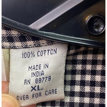 Load image into Gallery viewer, Vintage Lemon Grass Shirt Womens Extra Large Gingham Christmas Cats Embroidered
