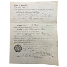 Load image into Gallery viewer, Antique 1893 Ordinance Violation Judgement Court Paper Savanah GA Ephemera
