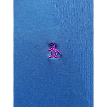 Load image into Gallery viewer, Penguin Shirt Mens Medium Teal Blue Golf Polo Performance Academia Preppy
