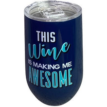 Load image into Gallery viewer, Wine Tumbler Stainless Steel Lid Funny Mature Festival Party Cup
