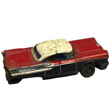 Load image into Gallery viewer, Vintage Japan Tin Litho Toy Car Cadillac Red Black Collectible
